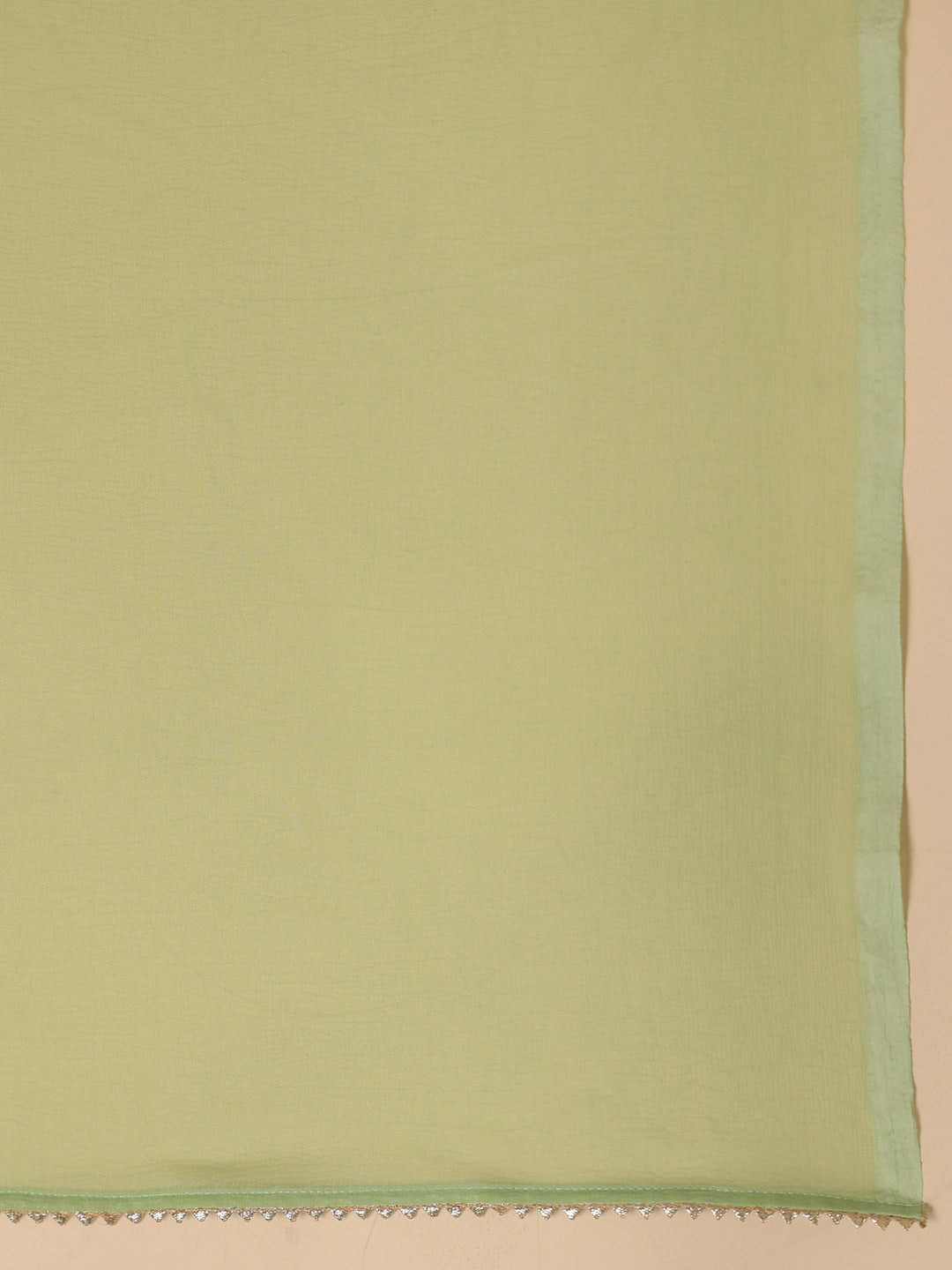Light Green Cotton Blend Yoke Embroidered Straight Kurta Set