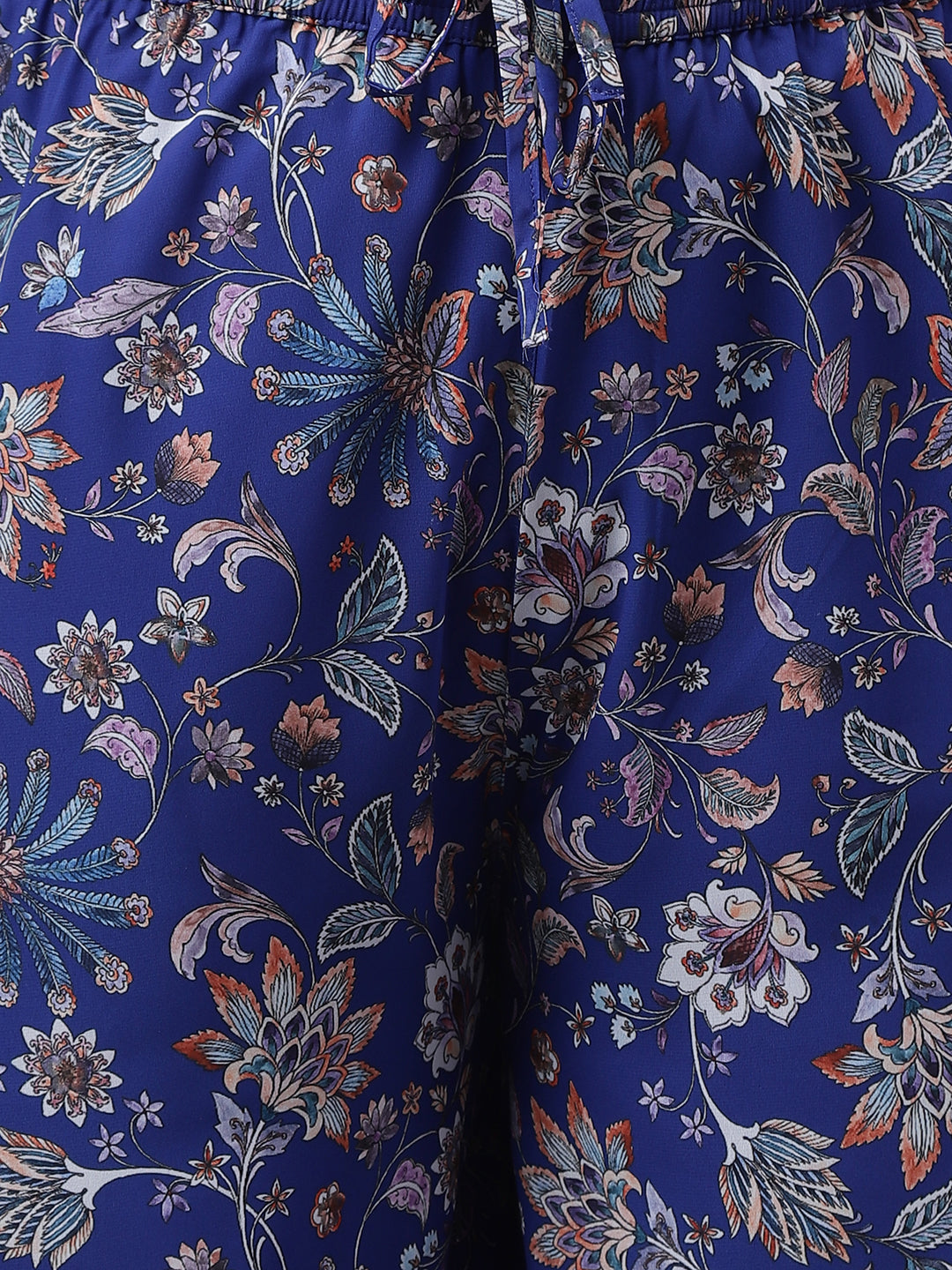 Plus Size Dark Blue Georgette Kurta With Palazzo and Dupatta