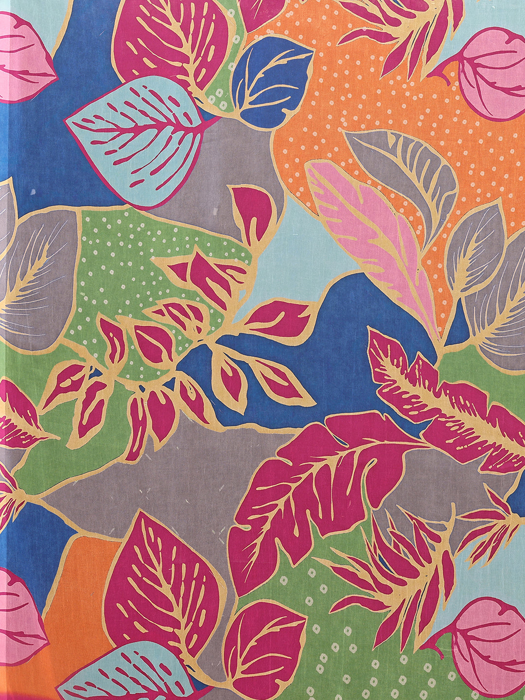 Multicolor Georgette Tropical Printed Daily Wear Saree with Blouse Piece