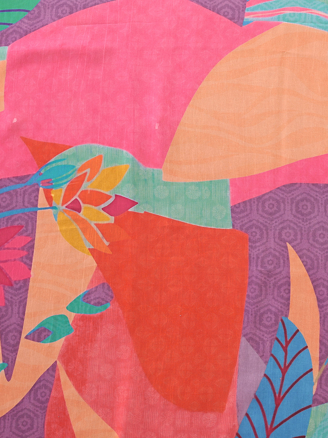 Multicolor Georgette Tropical  Printed Daily Wear Saree with Blouse Piece